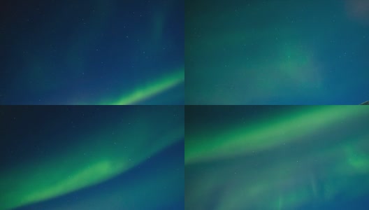 挪威北部夜空中北极光的高清延时拍摄高清在线视频素材下载