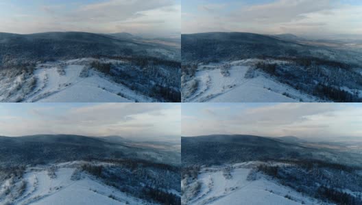 美丽的冬季场景-白色风景-库存镜头高清在线视频素材下载