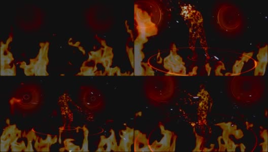 假火中的男舞者原型动画高清在线视频素材下载