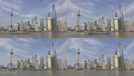 延时。上海市中心的城市景观高清在线视频素材下载