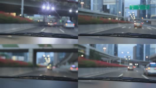 在城市道路上开车高清在线视频素材下载