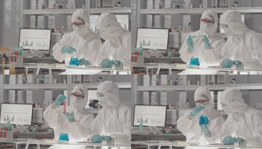 研究危险化学品的科学家高清在线视频素材下载