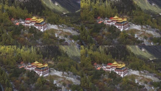 龟山寺鸟瞰图高清在线视频素材下载