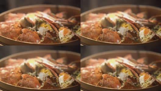 清蒸青蟹烹饪高清在线视频素材下载