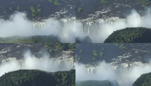 维多利亚瀑布。鸟瞰图。高清在线视频素材下载