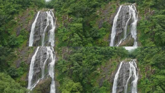 Klong Lan瀑布在Kampeang phet priince，泰国。与绿色的森林高清在线视频素材下载