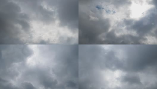 灰色雨云在天空中移动。间隔拍摄高清在线视频素材下载