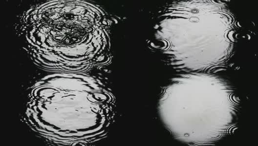 水滴落水，满月，慢镜头4K高清在线视频素材下载