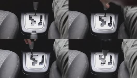 手动使用自动变速器在汽车上高清在线视频素材下载