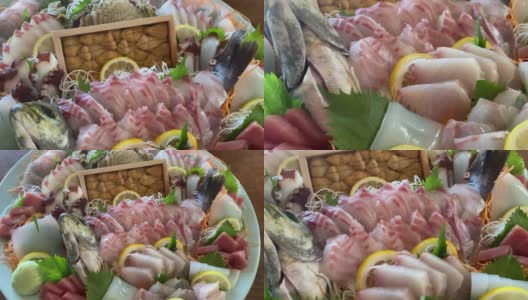 日本的奢华生鱼片高清在线视频素材下载