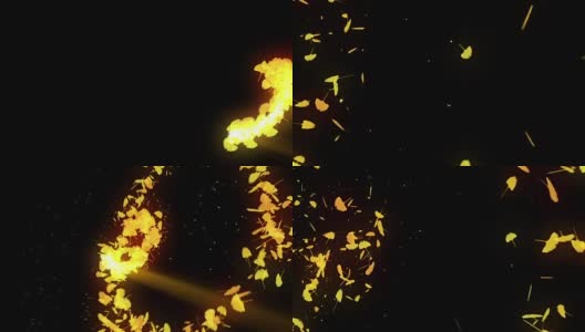 秋叶旋转，银杏，CG动画高清在线视频素材下载