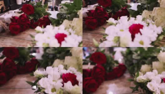 在花店做花束高清在线视频素材下载