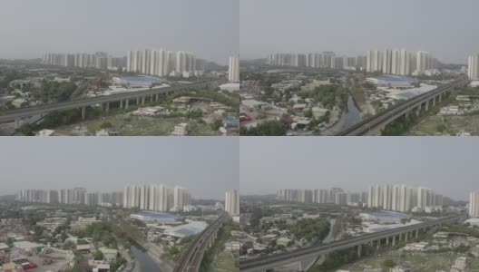 无人机拍摄的天水围，香港高清在线视频素材下载