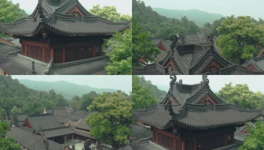中国杭州的佛教寺庙。高清在线视频素材下载