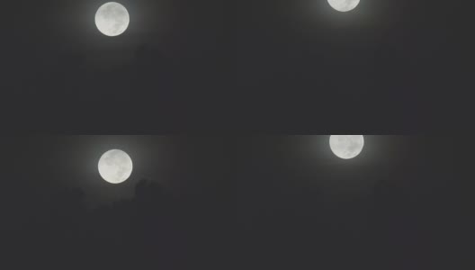 月亮在清晨下降。高清在线视频素材下载