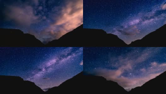 银河系夜间天文摄影高清在线视频素材下载