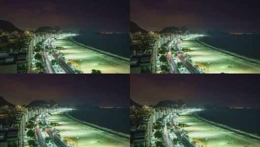 巴西里约热内卢的科帕卡巴纳海滩高清在线视频素材下载