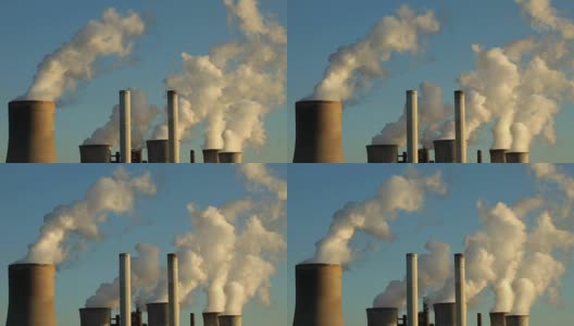 燃煤发电站产生空气污染高清在线视频素材下载