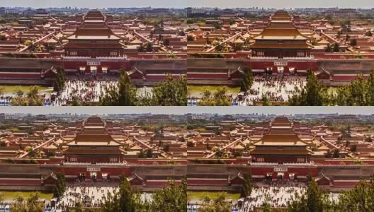 中国北京，故宫博物院后门的不同视角高清在线视频素材下载