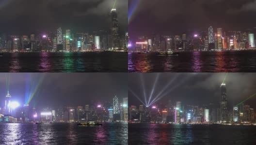 从星光大道看香港的夜景高清在线视频素材下载