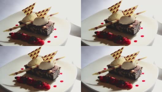 巧克力坚果蛋糕高清在线视频素材下载