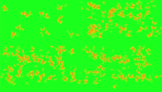 许多蝴蝶在绿色的屏风上飞舞高清在线视频素材下载