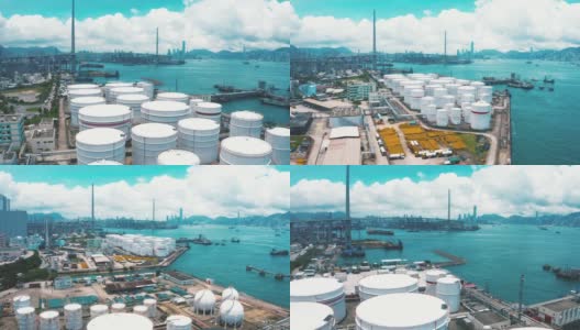 石油化工中的炼油和天然气工业高清在线视频素材下载