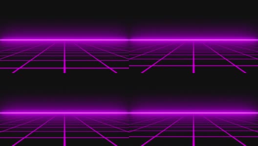 发光的紫色网格线跟踪高清在线视频素材下载