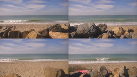 在美国加州的海滩上以慢镜头180帧拍摄POV高清在线视频素材下载