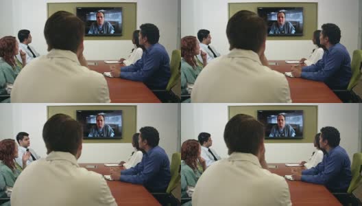 多民族医生和专业人员视频会议高清在线视频素材下载