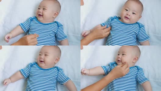 婴儿微笑高清在线视频素材下载