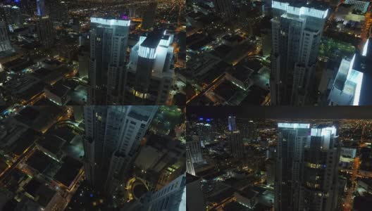 迈阿密市中心高楼大厦的航拍镜头高清在线视频素材下载
