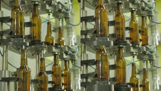啤酒装瓶工艺线高清在线视频素材下载
