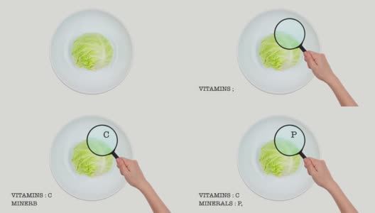 白菜花维生素和矿物质高清在线视频素材下载