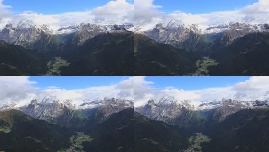 意大利白云石山脉的山谷高清在线视频素材下载