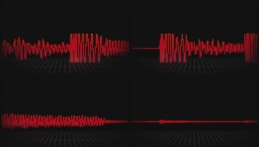 音频波形或频谱背景广告- 30秒-红色版本高清在线视频素材下载