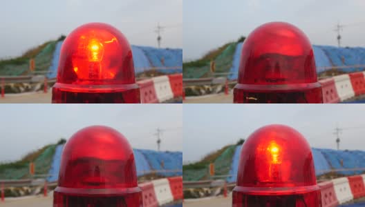 韩国红色信号灯建设高清在线视频素材下载
