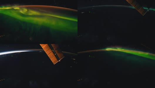 来自国际空间站的地球和北极光。这段视频由美国宇航局提供。8 k间隔拍摄高清在线视频素材下载