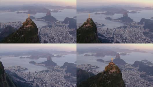 日落时分，巴西的里约热内卢上空高清在线视频素材下载