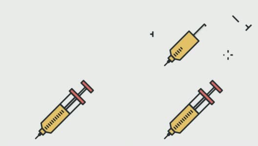 接种计划与Alpha的直线图标动画高清在线视频素材下载