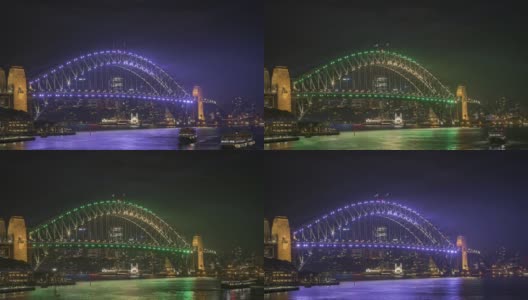 在澳大利亚悉尼的环形码头，船只的时间流逝高清在线视频素材下载