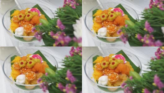 吉祥泰国甜品(Khanom Thai)高清在线视频素材下载