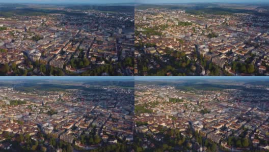 俯瞰瑞士Biel/Bienne市高清在线视频素材下载
