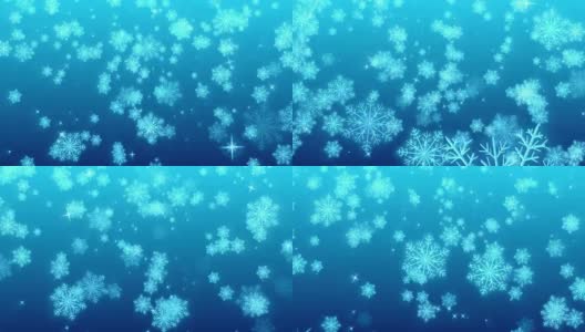 冬天的蓝水晶雪[循环]高清在线视频素材下载