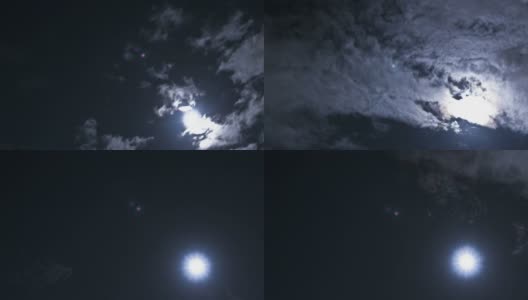 云后的月亮(时间间隔)高清在线视频素材下载