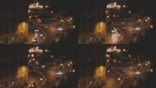 罗马十字路口车辆的录像高清在线视频素材下载