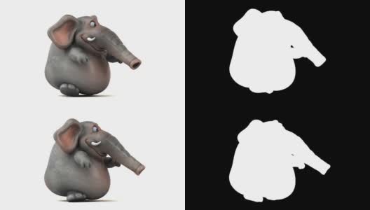 有趣的大象- 3D动画高清在线视频素材下载