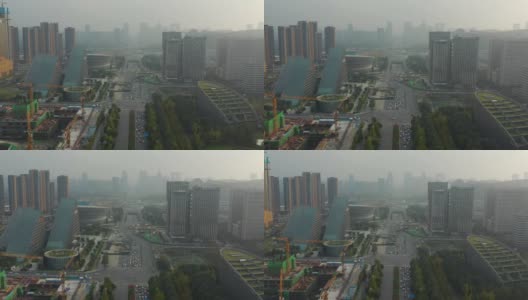 白天成都市金融区建设区交通街道航拍4k中国全景图高清在线视频素材下载