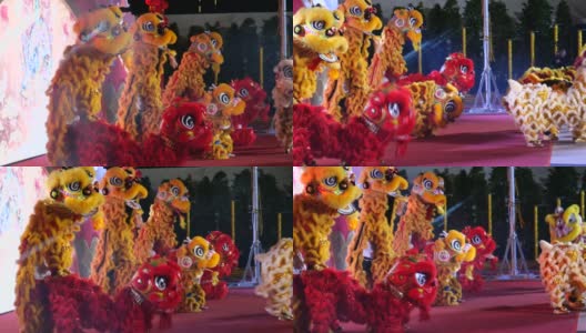 Dragon dance celebrating Chinese Lunar New Year高清在线视频素材下载
