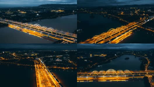 TIMELAPSE，城市景观和交通鸟瞰图高清在线视频素材下载